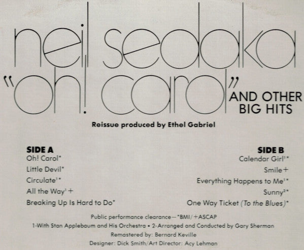 Neil Sedaka - Oh! Carol And Other Big Hits