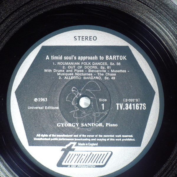 Béla Bartók, György Sándor - A Timid Soul's Approach To Bartok