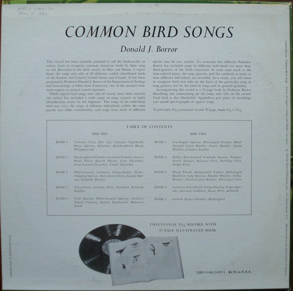 Donald J. Borror - Common Bird Songs