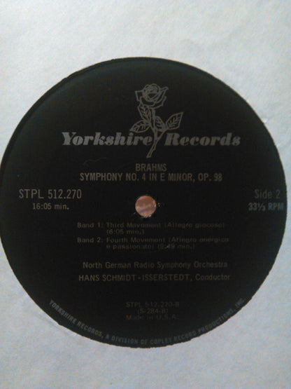 Johannes Brahms, Hans Schmidt-Isserstedt, NDR Sinfonieorchester - Symphony No. 4 in E Minor, Opus 94