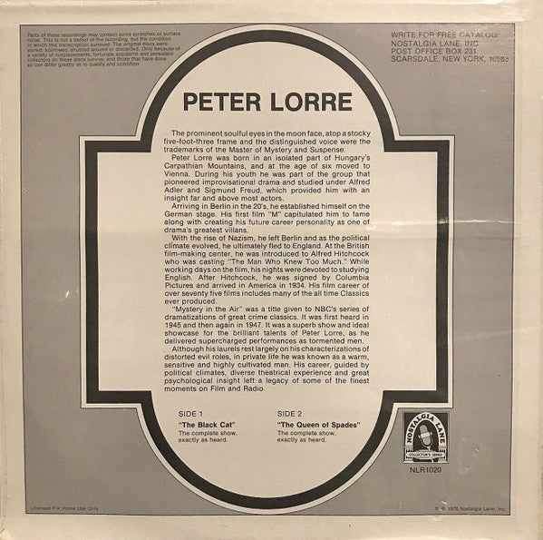 Peter Lorre - Master Of Mystery And Suspense