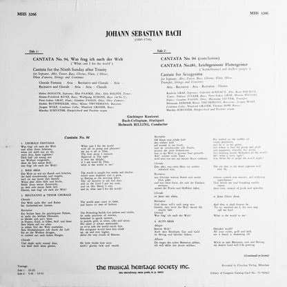 Johann Sebastian Bach, Gächinger Kantorei Stuttgart, Bachcollegium Stuttgart, Helmuth Rilling - Cantata No.94 - Cantata No.181