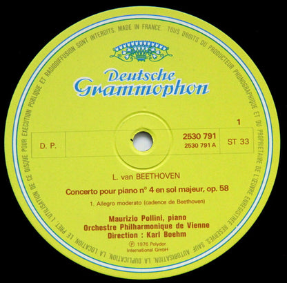 Ludwig van Beethoven, Wiener Philharmoniker, Maurizio Pollini, Karl Böhm - Concerto Pour Piano N°4