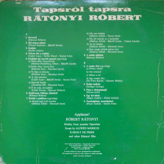 Rátonyi Róbert - Tapsról Tapsra