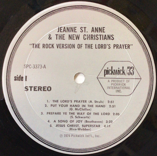 Jeanne St. Anne & The New Christians - The Rock Version Of The Lord's Prayer