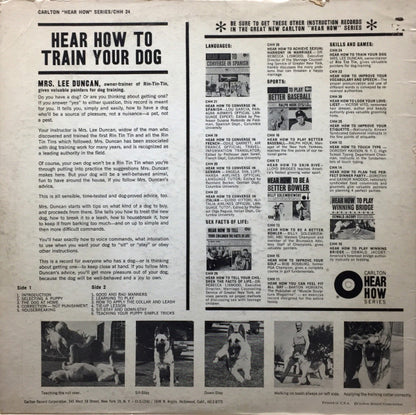 Mrs. Lee Duncan - Hear How To Train Your Dog