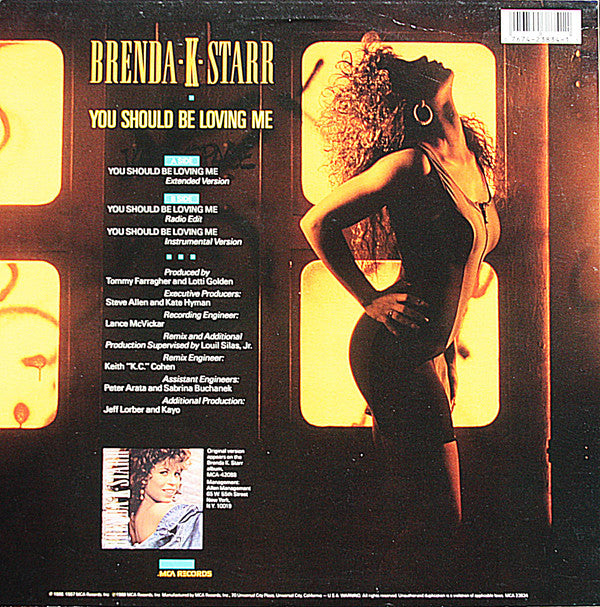 12": Brenda K. Starr - You Should Be Loving Me (12" Version)