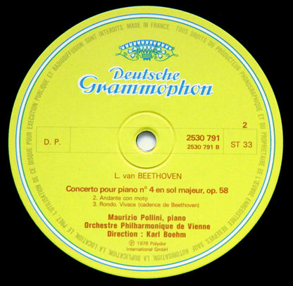 Ludwig van Beethoven, Wiener Philharmoniker, Maurizio Pollini, Karl Böhm - Concerto Pour Piano N°4