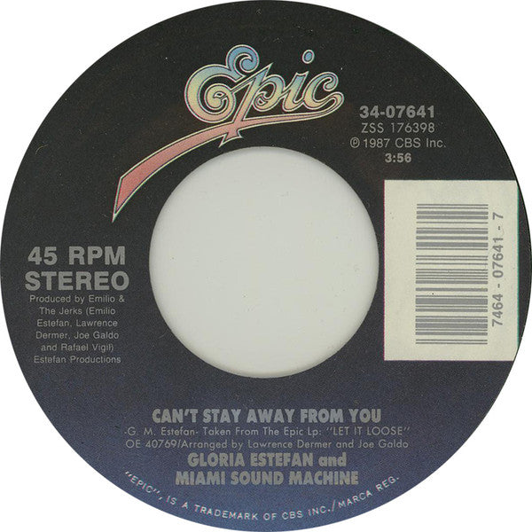 7": Miami Sound Machine - Can't Stay Away From You