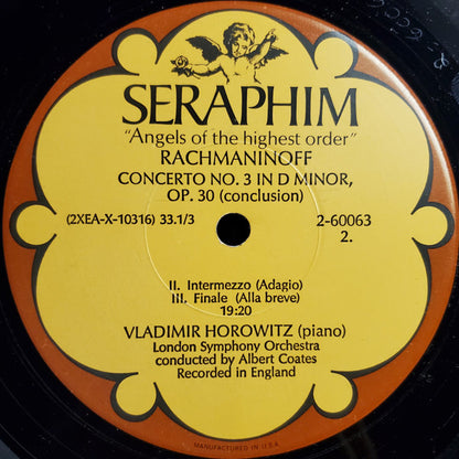 Sergei Vasilyevich Rachmaninoff, Joseph Haydn, Vladimir Horowitz, The London Symphony Orchestra, Albert Coates - Piano Concerto No. 3 In D Minor / Sonata No. 52 In E Flat