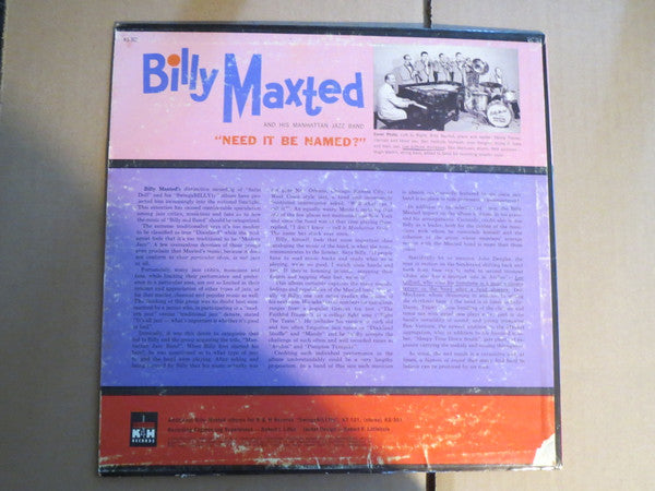 Billy Maxted's Manhattan Jazz Band - Need It Be Named?