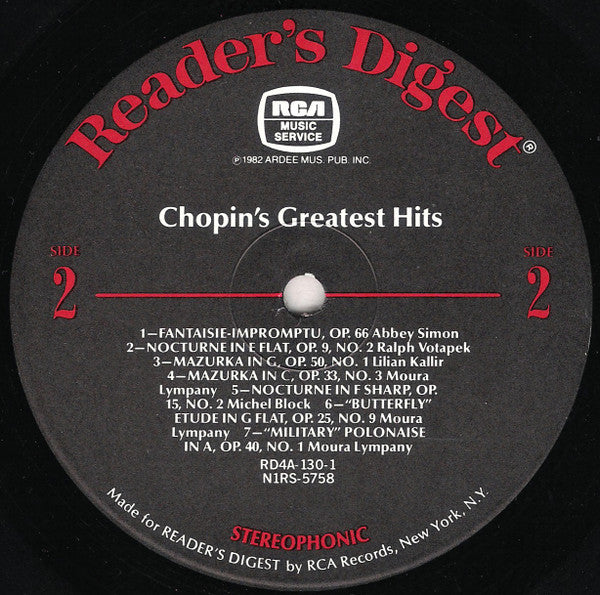 Various - Chopin's Greatest Hits