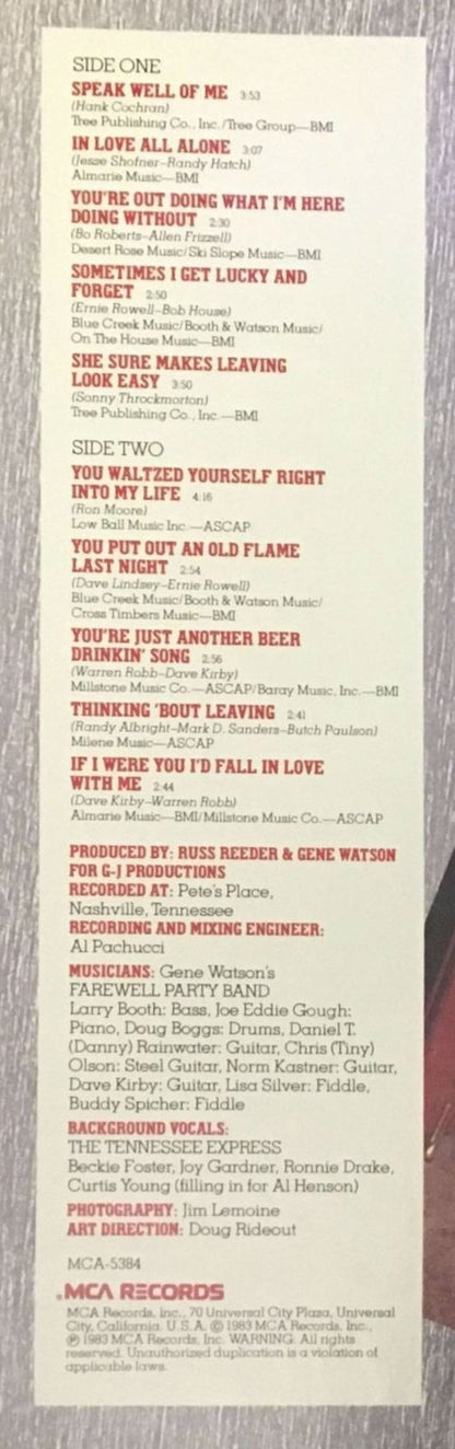 Gene Watson, The Farewell Party Band - Sometimes I Get Lucky