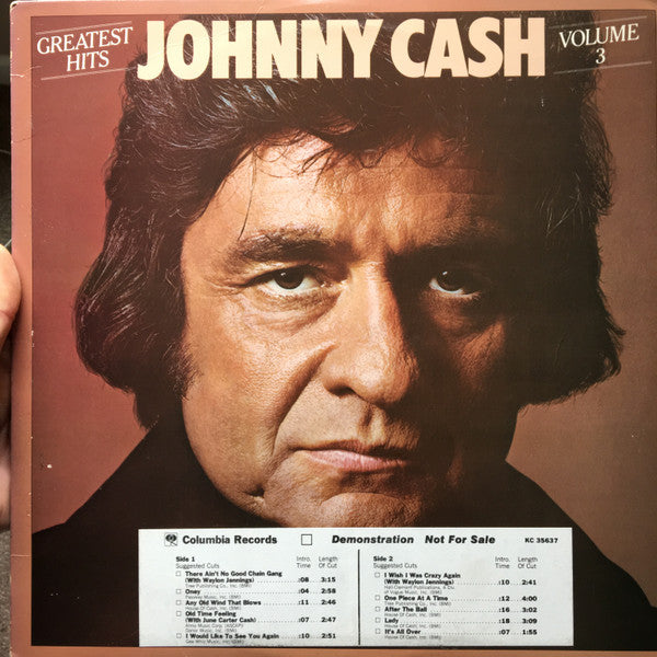 Johnny Cash - Greatest Hits Volume 3