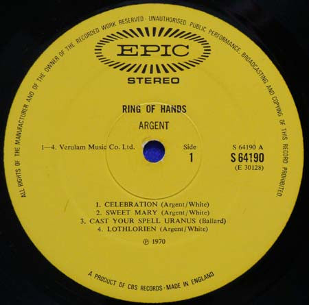 Argent - Ring Of Hands