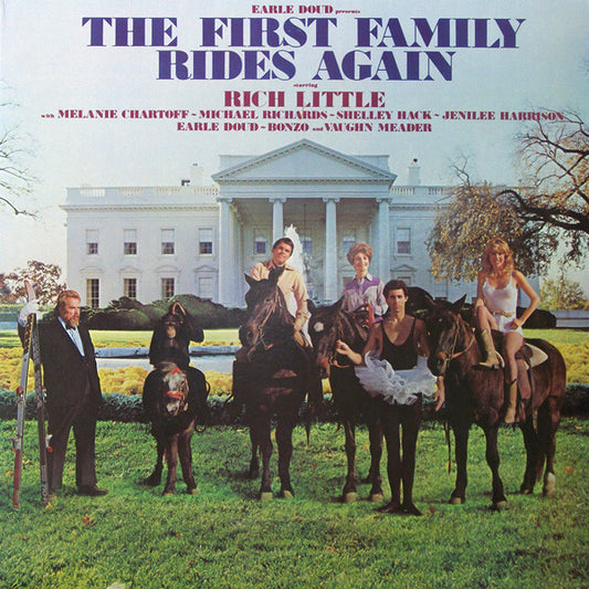 Earle Doud, Rich Little, Melanie Chartoff, Michael Richards (3), Shelley Hack, Jenilee Harrison, Bonzo (9), Vaughn Meader - The First Family Rides Again