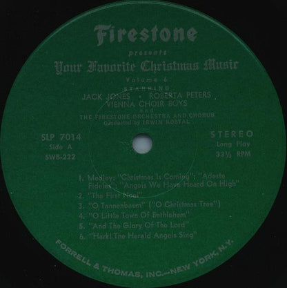 Jack Jones, Roberta Peters, Die Wiener Sängerknaben, Irwin Kostal, The Firestone Orchestra And Chorus - Firestone Presents Your Favorite Christmas Music Volume 6