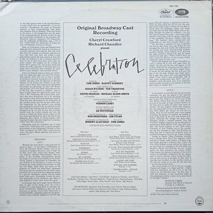 Tom Jones, Harvey Schmidt, Celebration Original Broadway Cast - Celebration