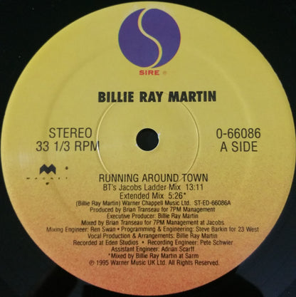 12" Single: Billie Ray Martin - Running Around Town