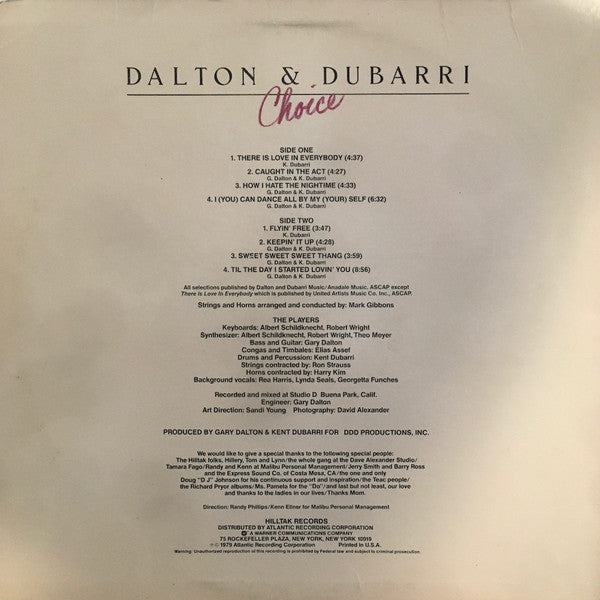 Dalton & Dubarri - Choice