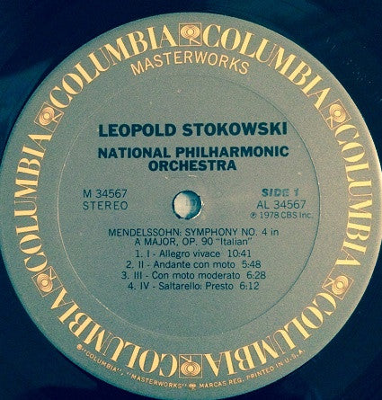 Leopold Stokowski, National Philharmonic Orchestra, Georges Bizet, Felix Mendelssohn-Bartholdy - Symphony In C / Symphony No. 4, "Italian"