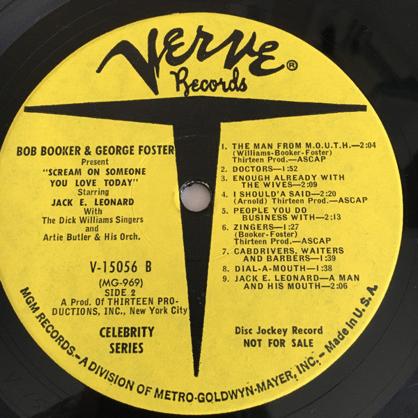 Bob Booker, George Foster - Scream On Someone You Love Today