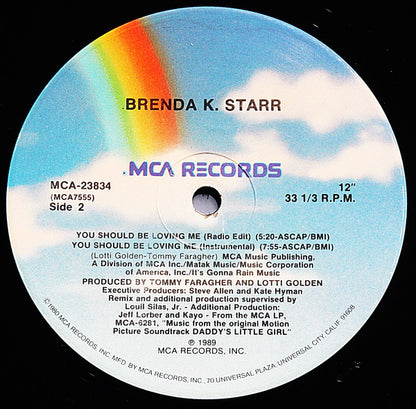12" Single: Brenda K. Starr - You Should Be Loving Me (12" Version)