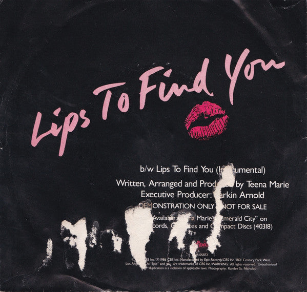 7": Teena Marie - Lips To Find You