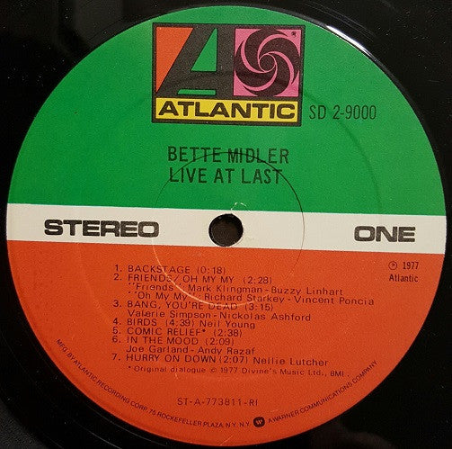 Bette Midler - Live At Last