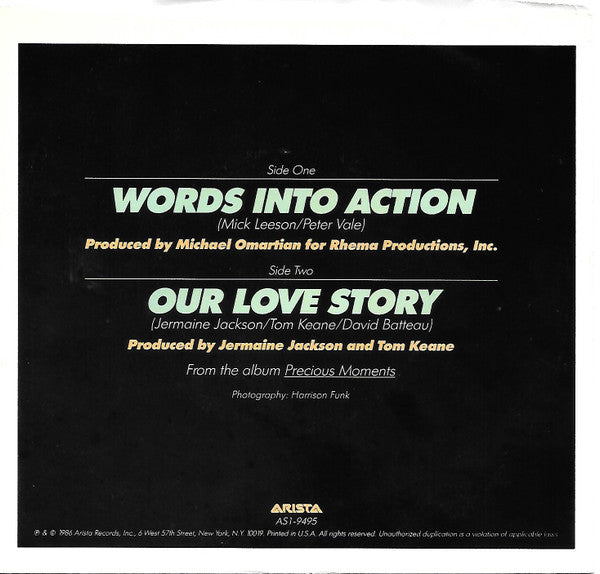 7": Jermaine Jackson - Words Into Action