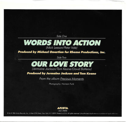 7" Single: Jermaine Jackson - Words Into Action