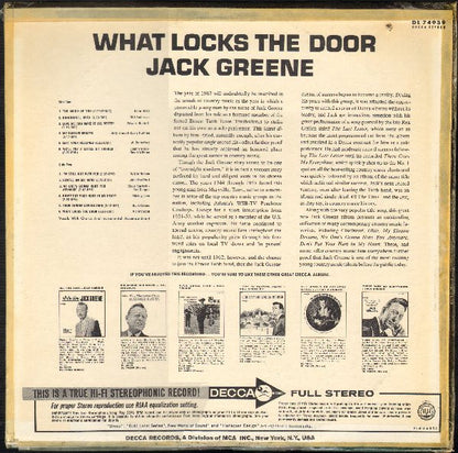 Jack Greene - What Locks The Door