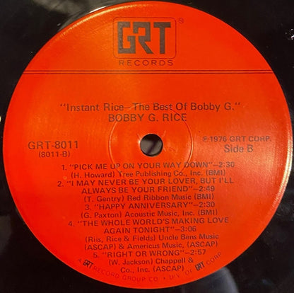 Bobby G. Rice - Instant Rice-The Best Of Bobby G.