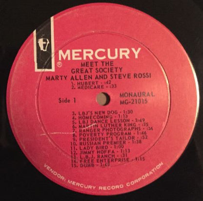 Marty Allen, Steve Rossi - Meet The Great Society