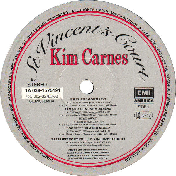 Kim Carnes - St Vincent's Court