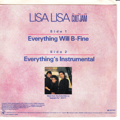 7" Single: Lisa Lisa & Cult Jam - Everything Will B-Fine
