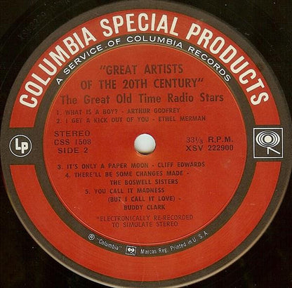 Various - The Great Old Time Radio Stars