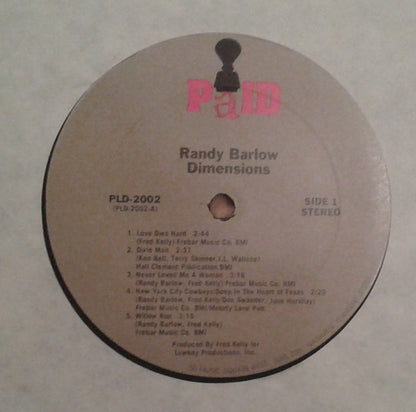 Randy Barlow - Dimensions