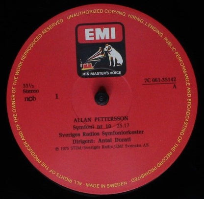 Allan Pettersson, Karl-Birger Blomdahl, Antal Dorati - Symfoni No 10 / Symfoni No 2