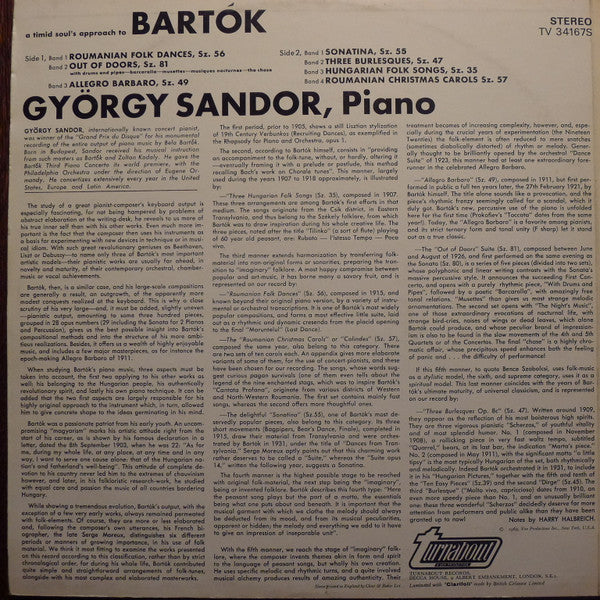 Béla Bartók, György Sándor - A Timid Soul's Approach To Bartok