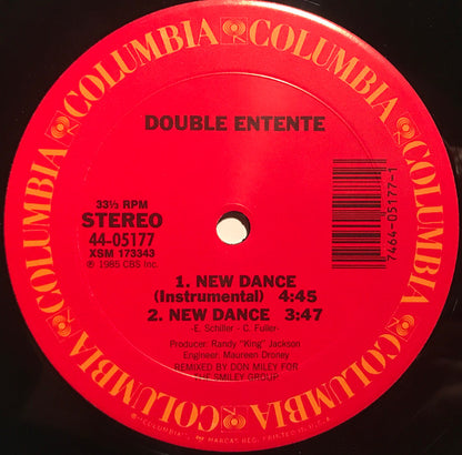 12" Single: Double Entente - New Dance