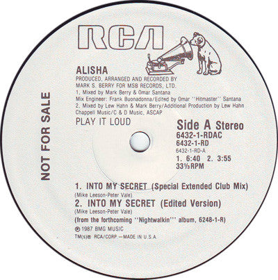 12" Single: Alisha - Into My Secret