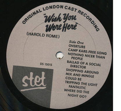 Harold Rome, Shani Wallis, Christopher Hewett, Bruce Trent, Elizabeth Larner, Joe Robinson - Wish You Were Here (Original London Cast Recording)