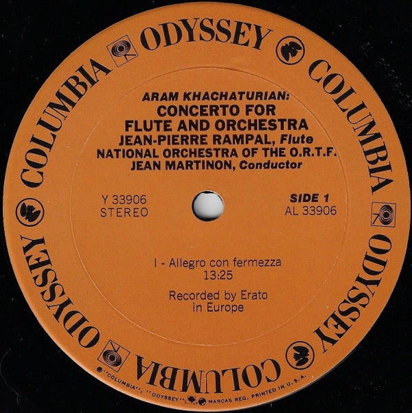 Jean-Pierre Rampal, Aram Khatchaturian, Orchestre National De France, Jean Martinon - Concerto For Flute And Orchestra