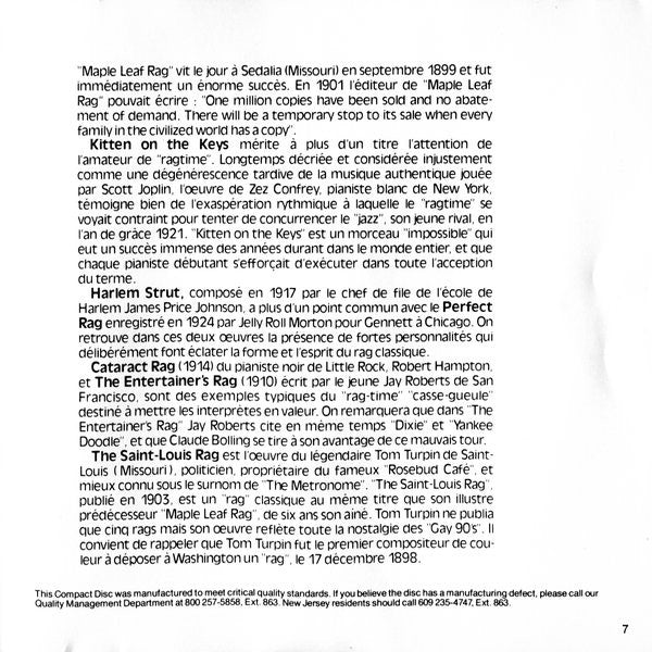 Claude Bolling - Original Ragtime (Piano Solo)