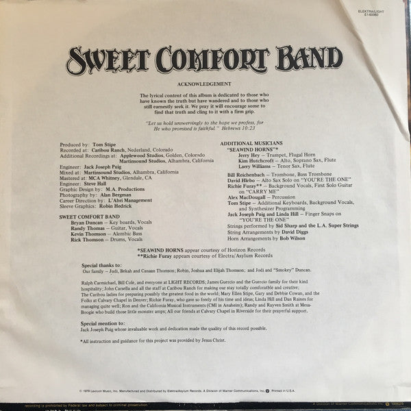 Sweet Comfort Band - Hold On Tight