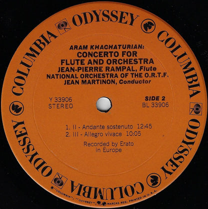 Jean-Pierre Rampal, Aram Khatchaturian, Orchestre National De France, Jean Martinon - Concerto For Flute And Orchestra
