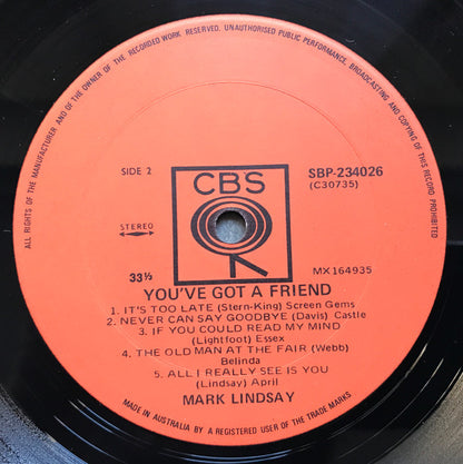 Mark Lindsay - You've Got A Friend