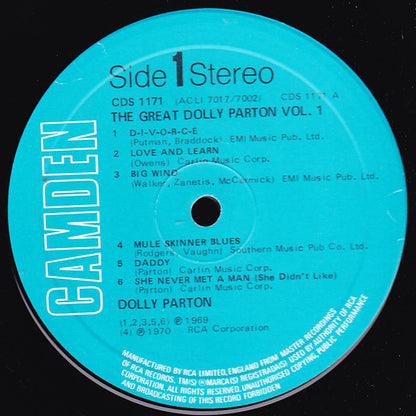 Dolly Parton - The Great Dolly Parton Vol. 1 (D-I-V-O-R-C-E)