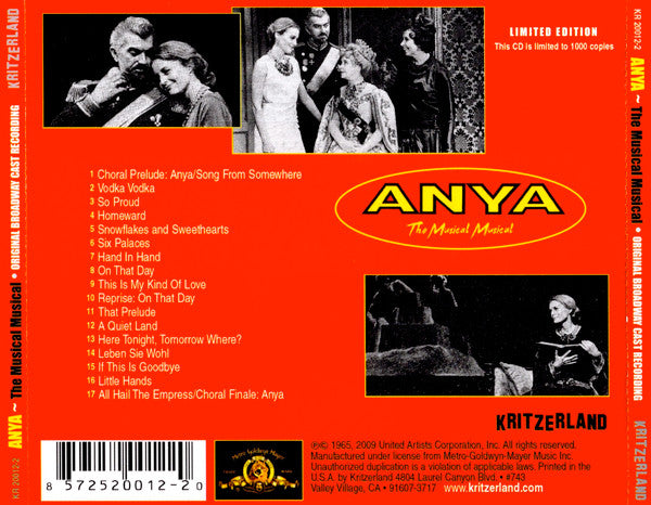 Various - Anya: The Musical Musical (Original Broadway Cast Recording)